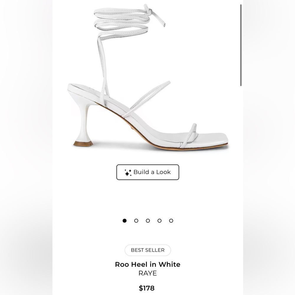 RAYE Roo Lace-Up White Strappy Heel